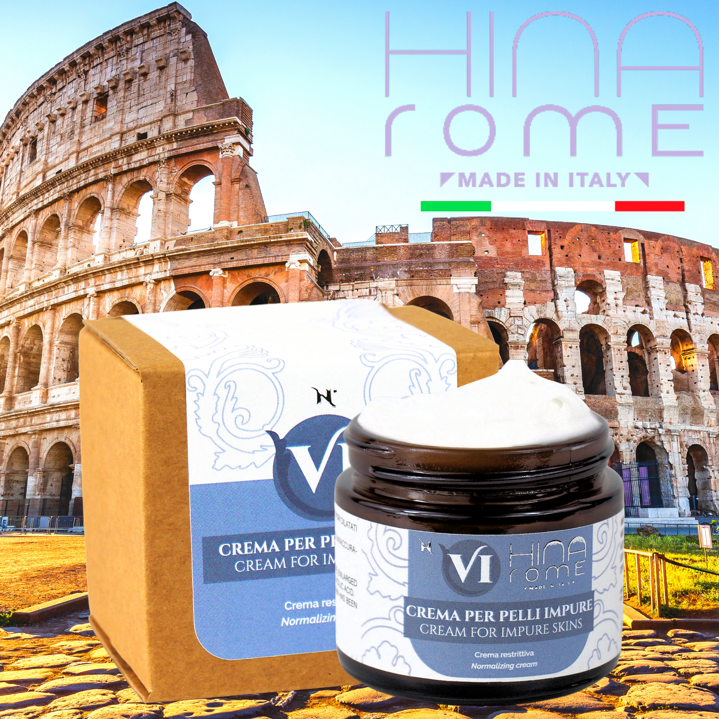 Crema Viso Pelle Grassa con Bava di Lumaca e Biotina | Prodotto a Roma | 60 ml